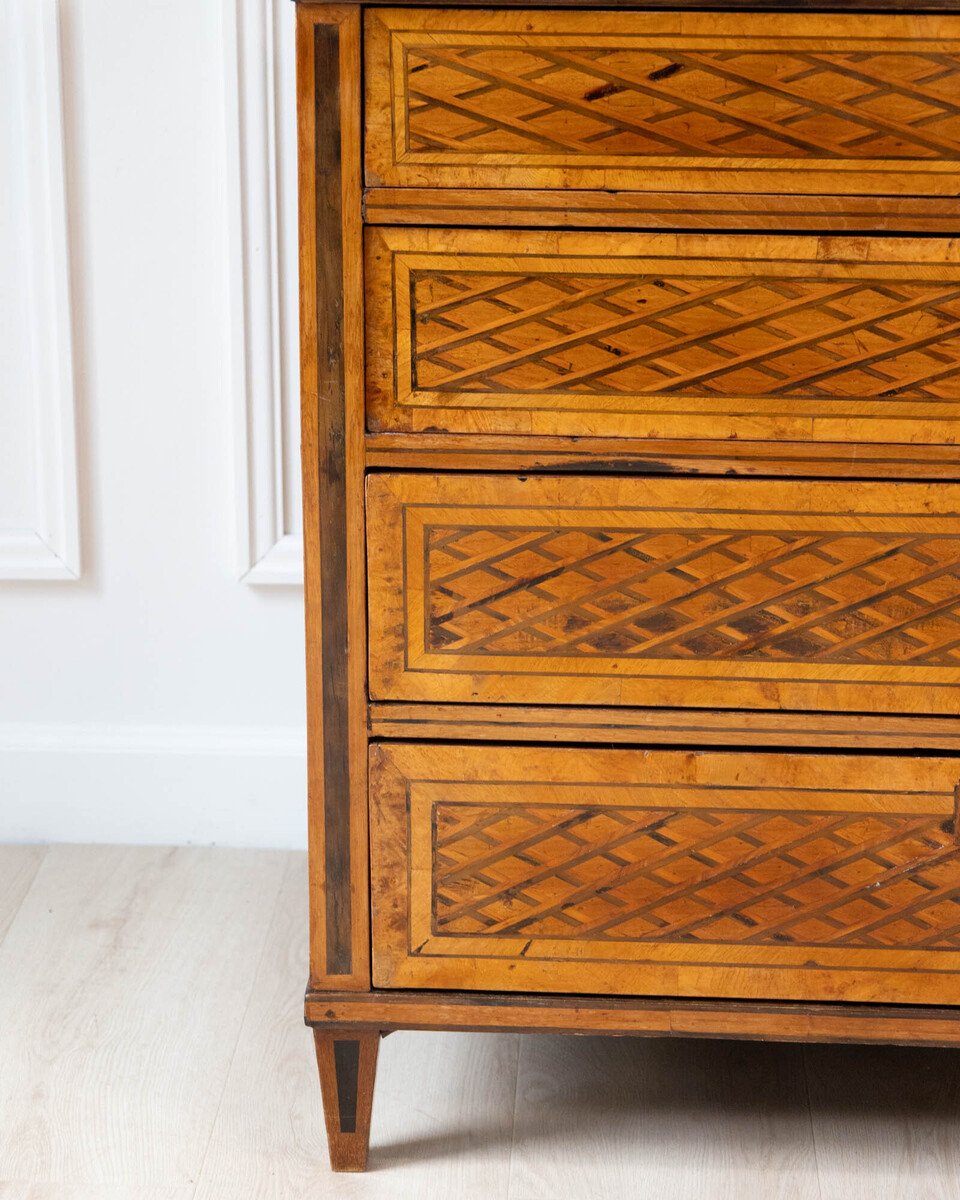 Italian Neoclassical Parquetry Chest of Drawers, c. 1780 - JAA