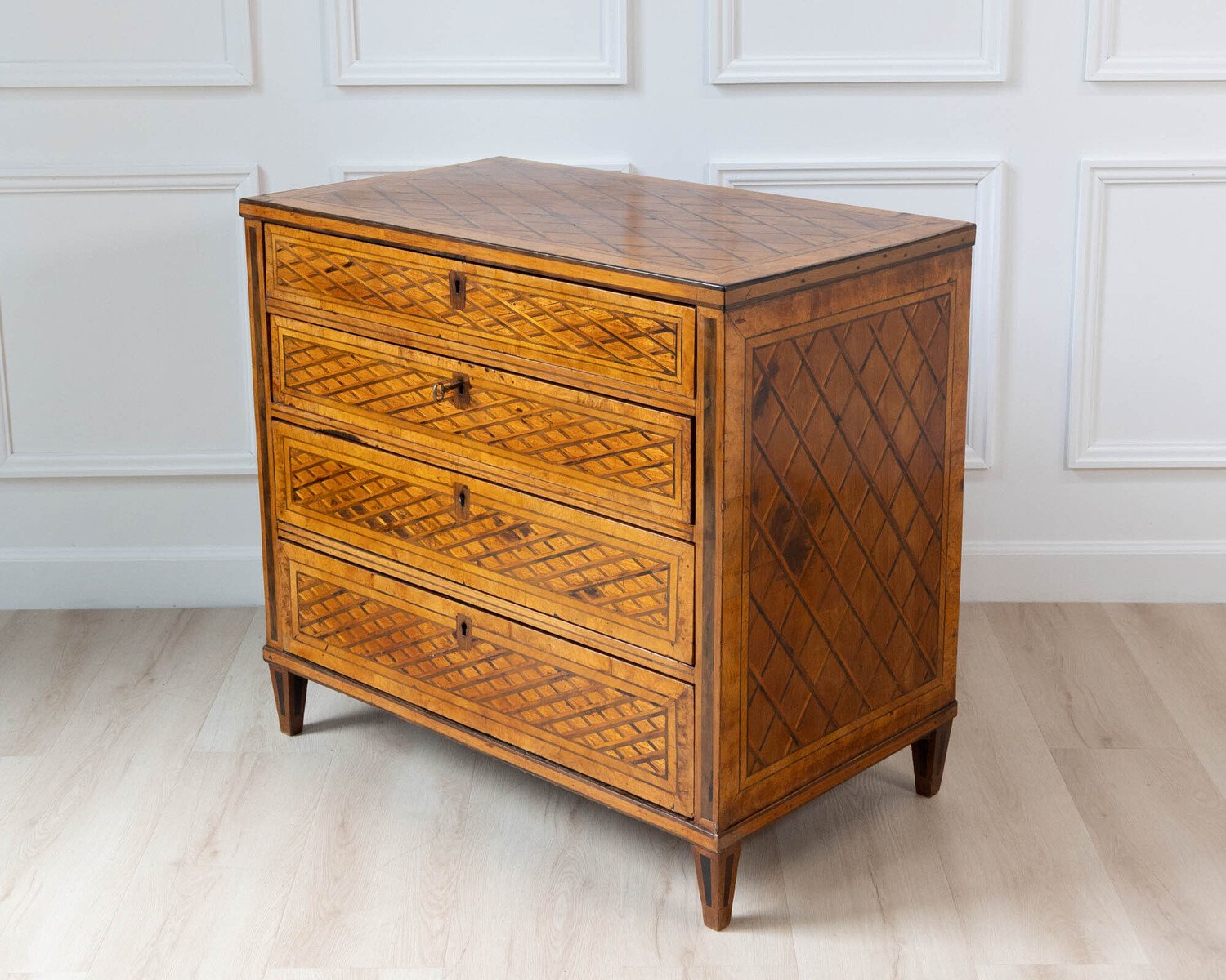 Italian Neoclassical Parquetry Chest of Drawers, c. 1780 - JAA