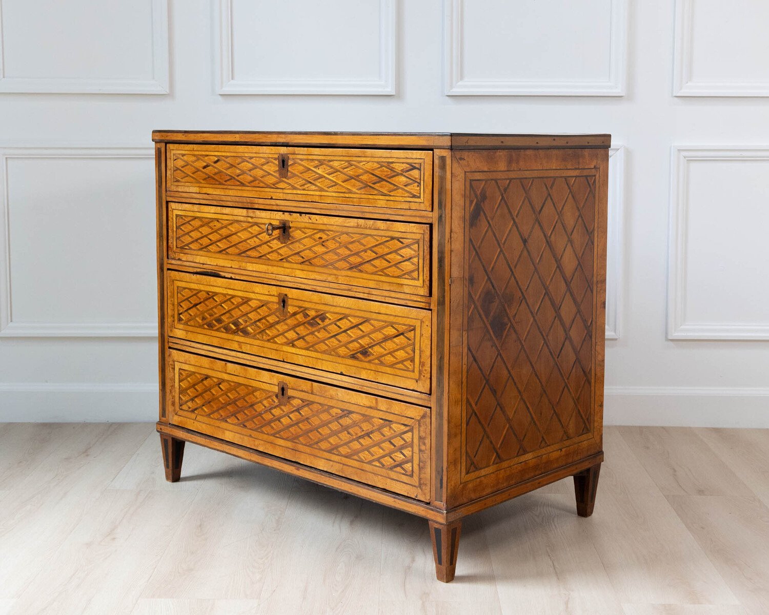 Italian Neoclassical Parquetry Chest of Drawers, c. 1780 - JAA
