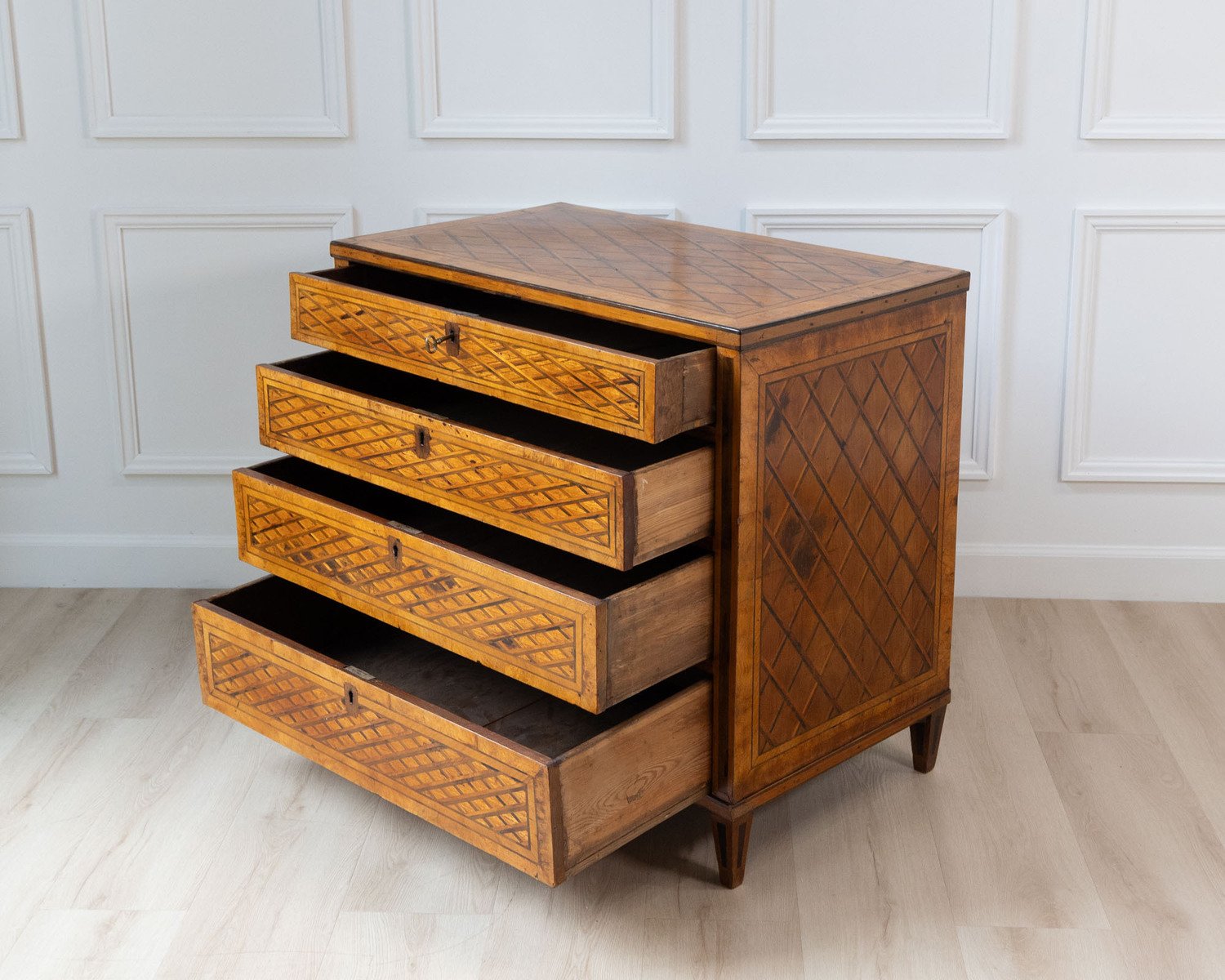 Italian Neoclassical Parquetry Chest of Drawers, c. 1780 - JAA