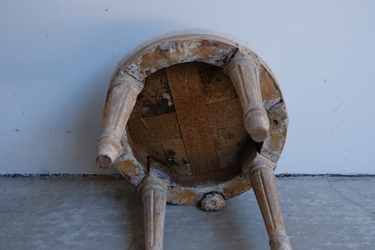 Round Gustavian Stool Circa 1780 - JAA