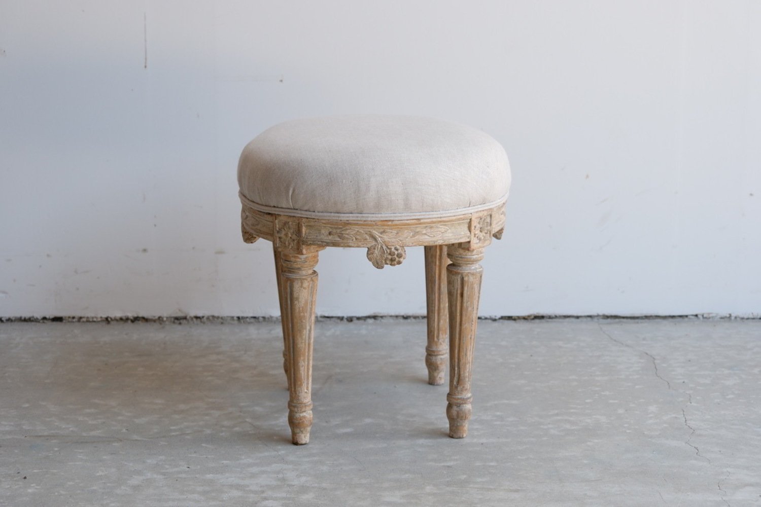 Round Gustavian Stool Circa 1780 - JAA