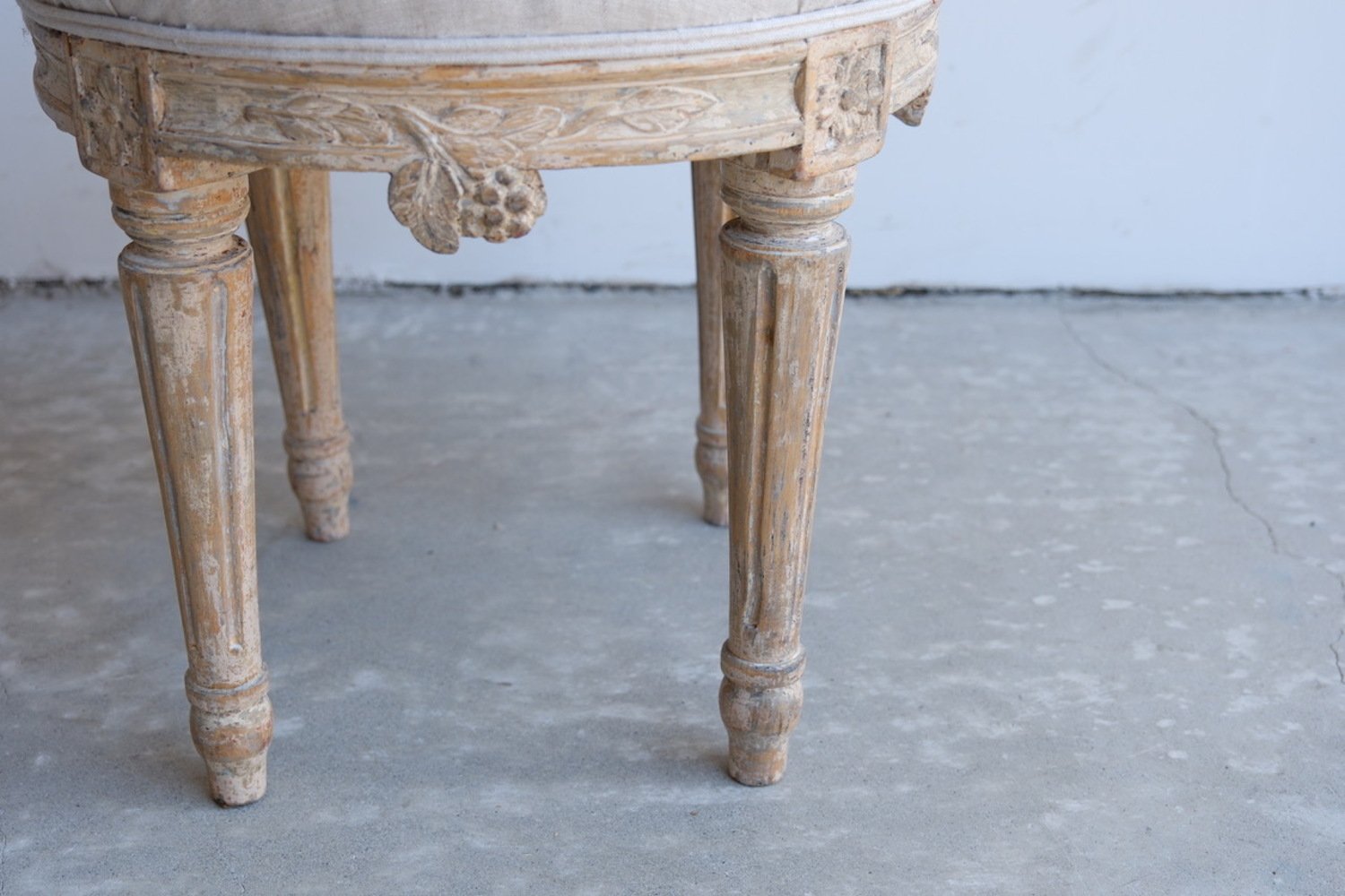 Round Gustavian Stool Circa 1780 - JAA