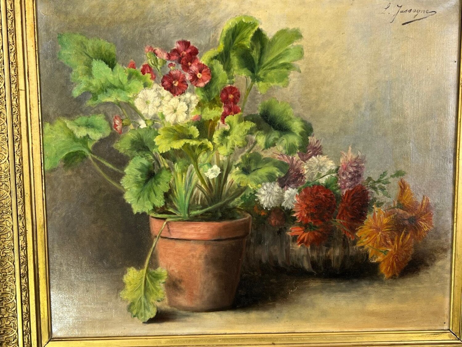 Oil On Canvas Signed 