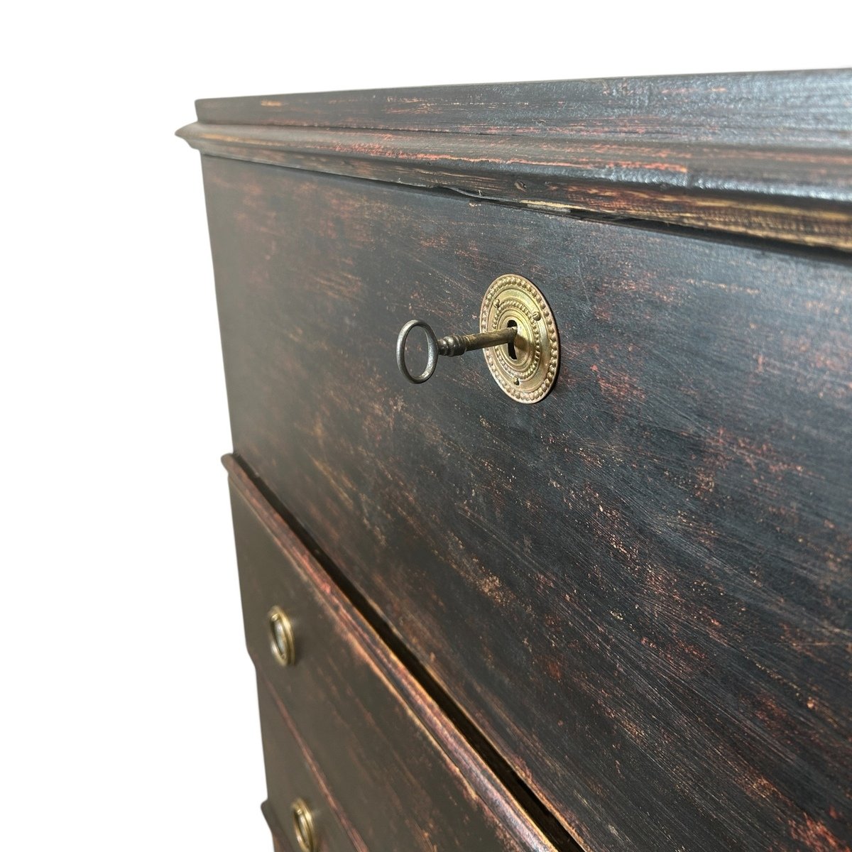 A beautiful black bureau from the mid-1800s - JAA