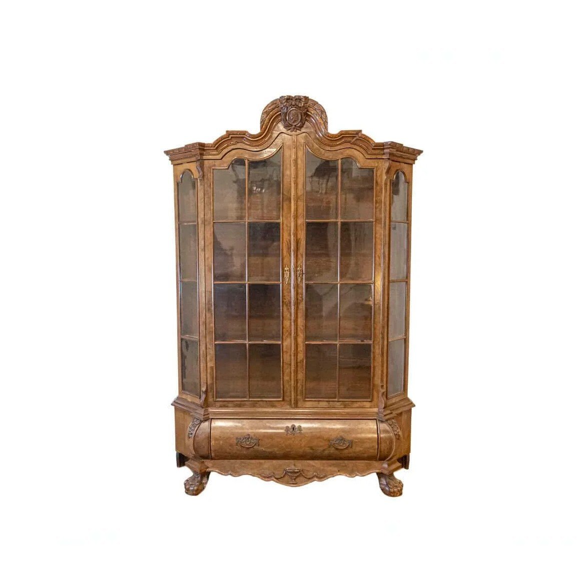 U63 Dutch Rococo Revival bombé vitrine - English & Continental case goods